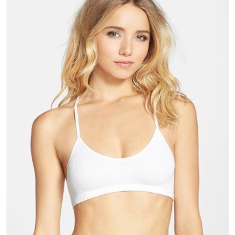 WHITE seamless free people bralette